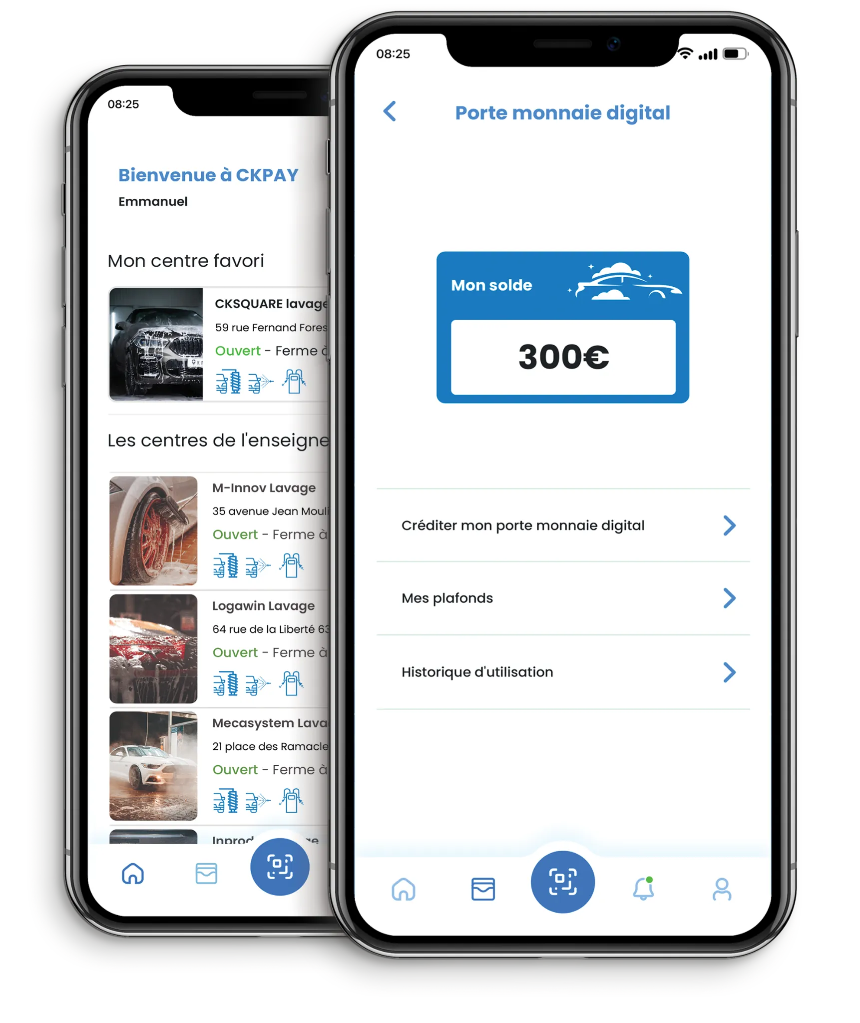 Application CKPAY sur smartphone