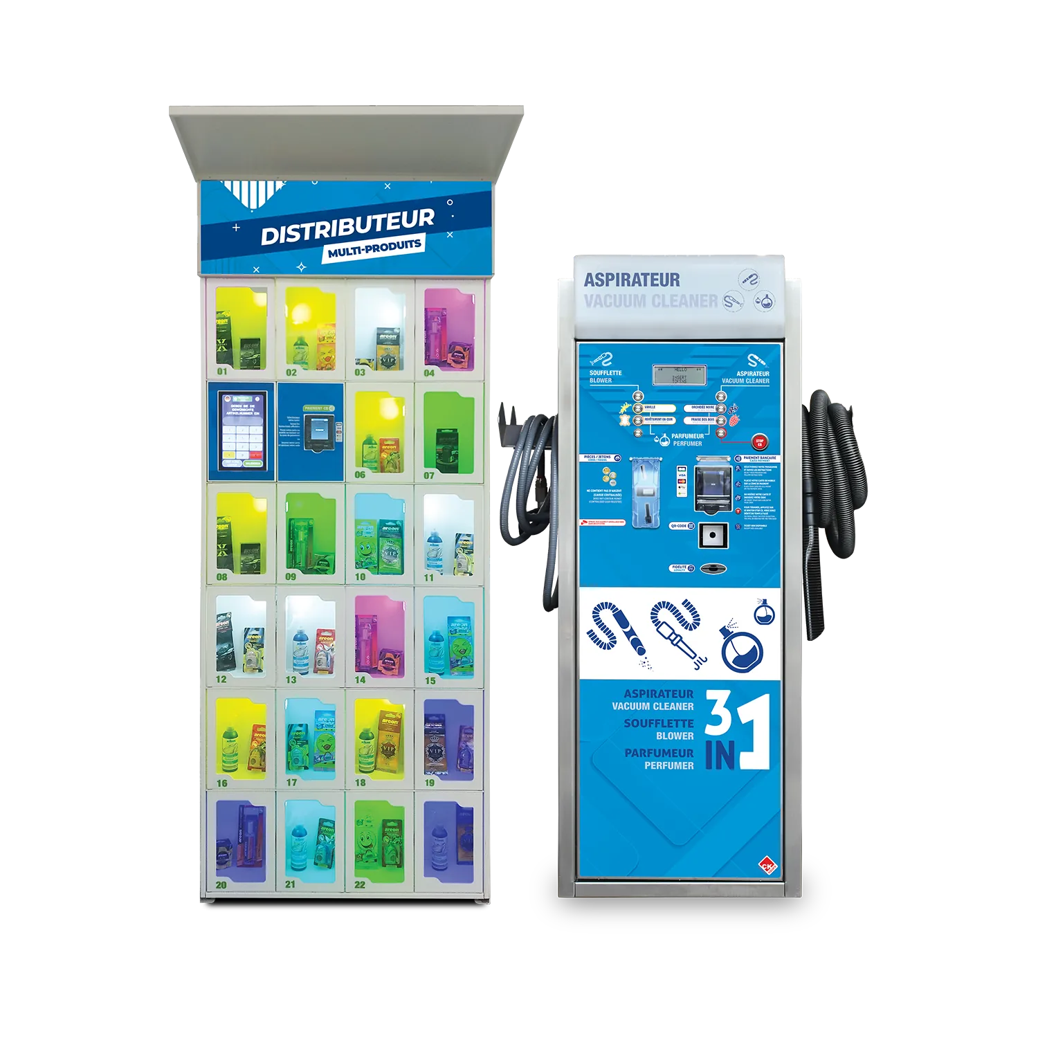 Aspirateurs, gonfleurs et périphériques pour station de lavage